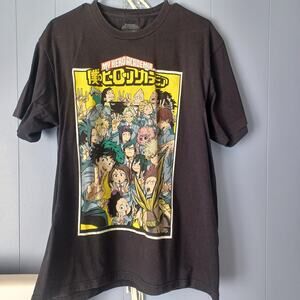 My Hero Academia Anime Tee Unisex L Black Funimation